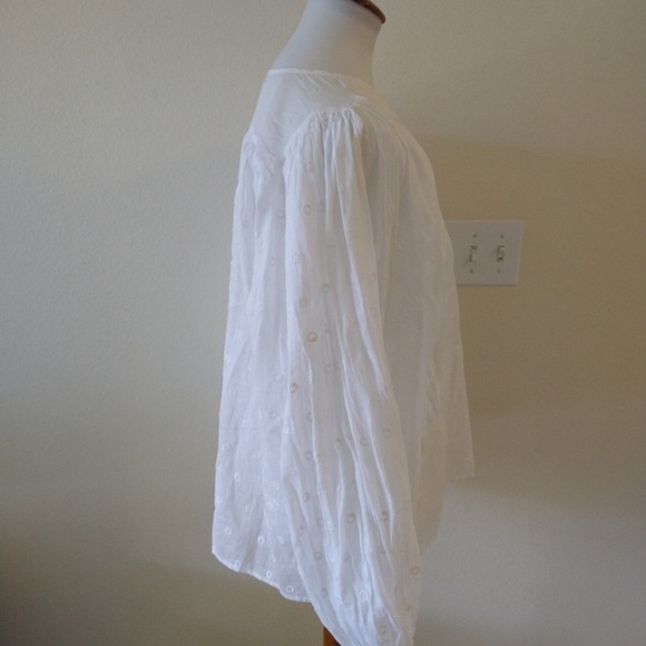 Mes Demoiselles Paris Women’s Cotton Blouse White Size 0 Embroidered Top - Picture 4 of 12
